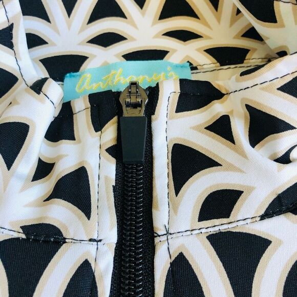 NWOT Anthony’s Resort Wear Interlocking Circles UPF50 Full Zip Long sleeved Jack - Picture 4 of 15